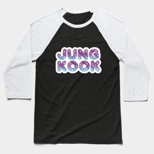 BTS Jeon Jungkook name sparkling typography Morcaworks Baseball T-Shirt